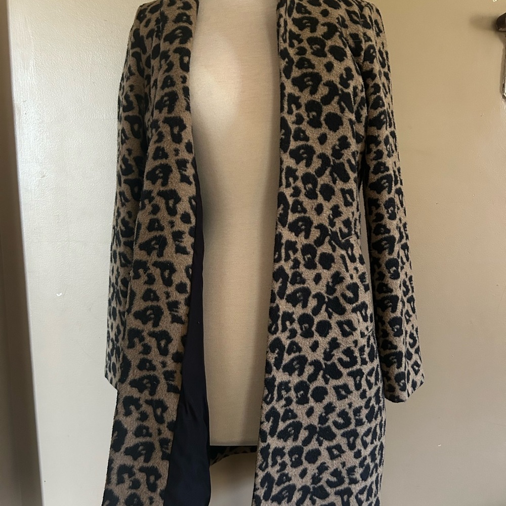 Lulus Leopard Print Open Front Jacket - image 2